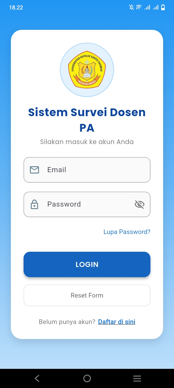 Sistem Survei - Mockup